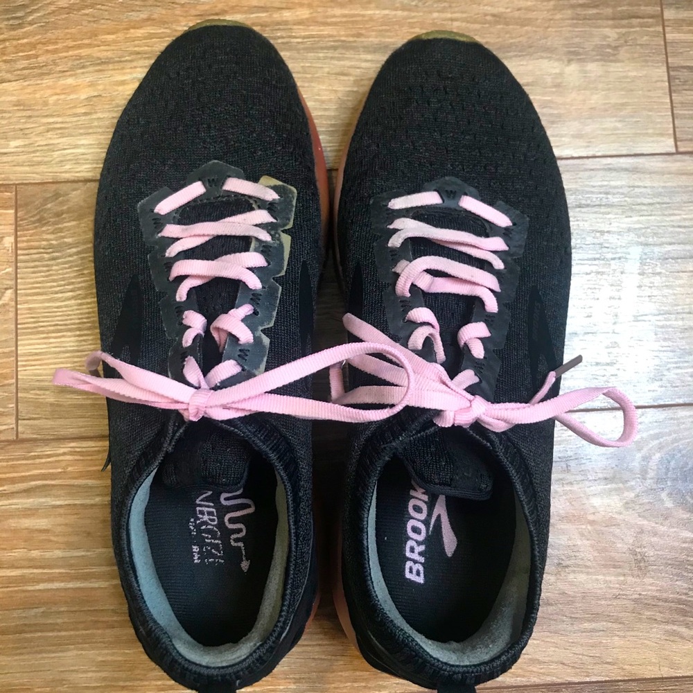 slightly worn Brooks Levitate 4 running shoes